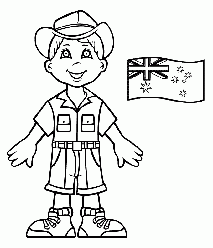 Plansa de colorat cu Australia 5 45